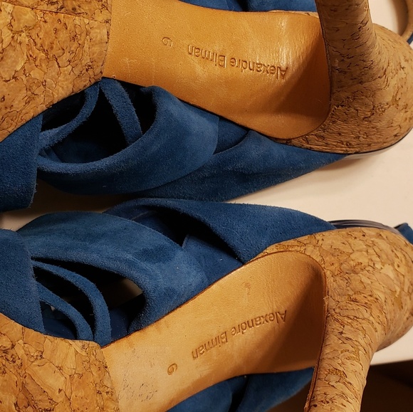 ALEXANDRE BIRMAN Suede Platform Slingback Sandals - Picture 6 of 7